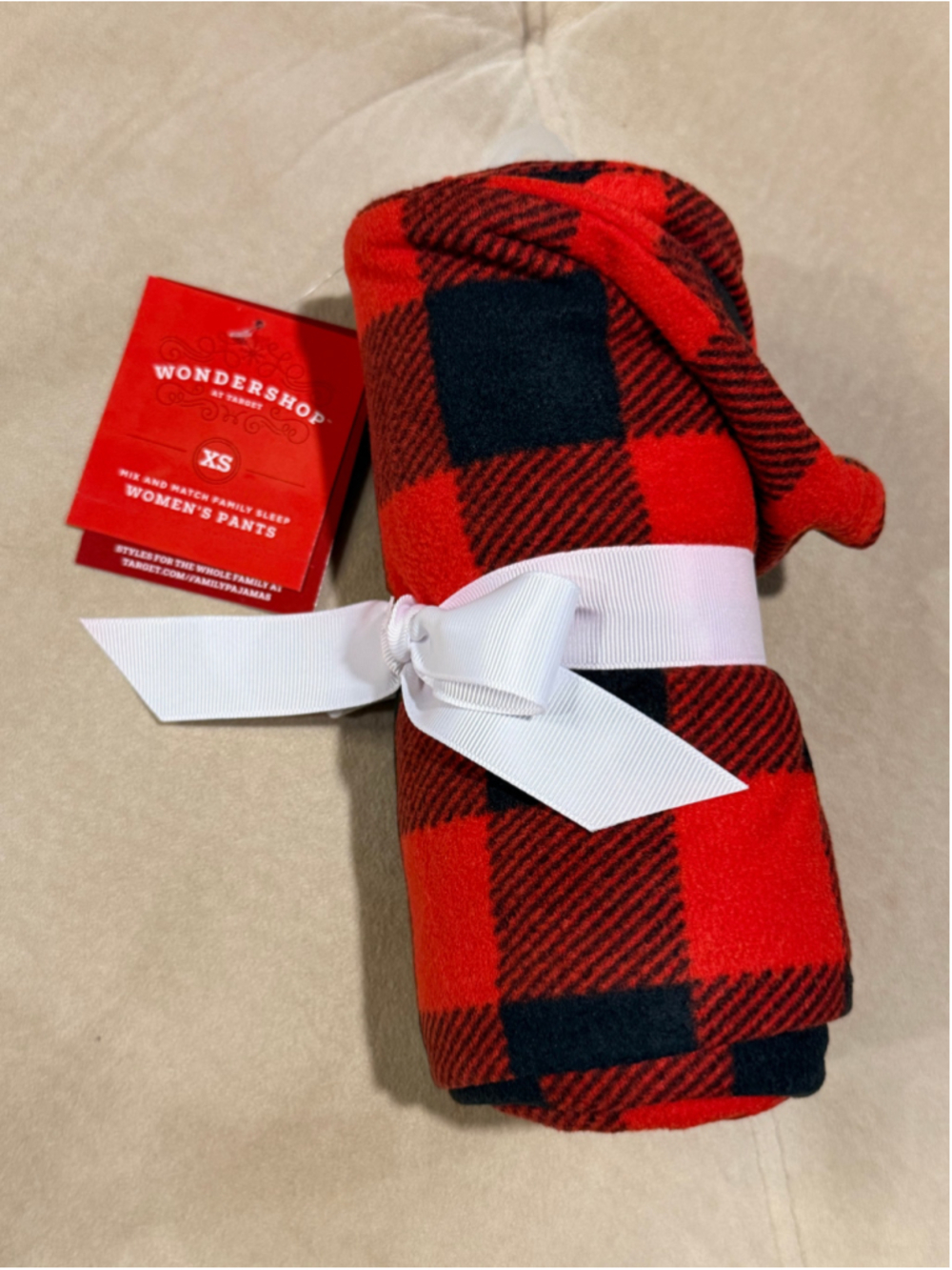 Wondershop Women's Pajama Pants XS Red Black Buffalo Plaid NWT